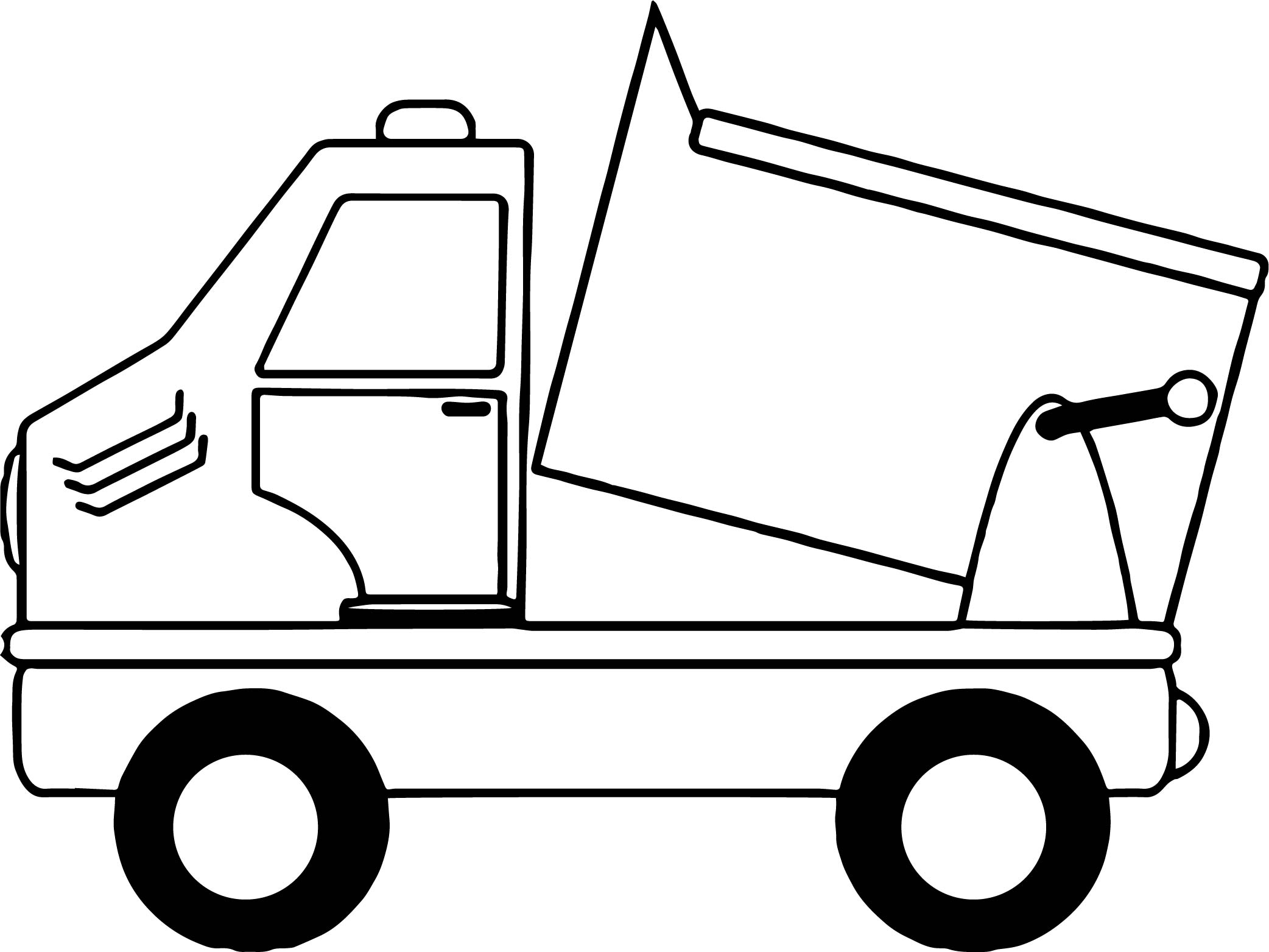 2084x1563 Simple Cartoon Drawing Of A Dump Truck Coloring