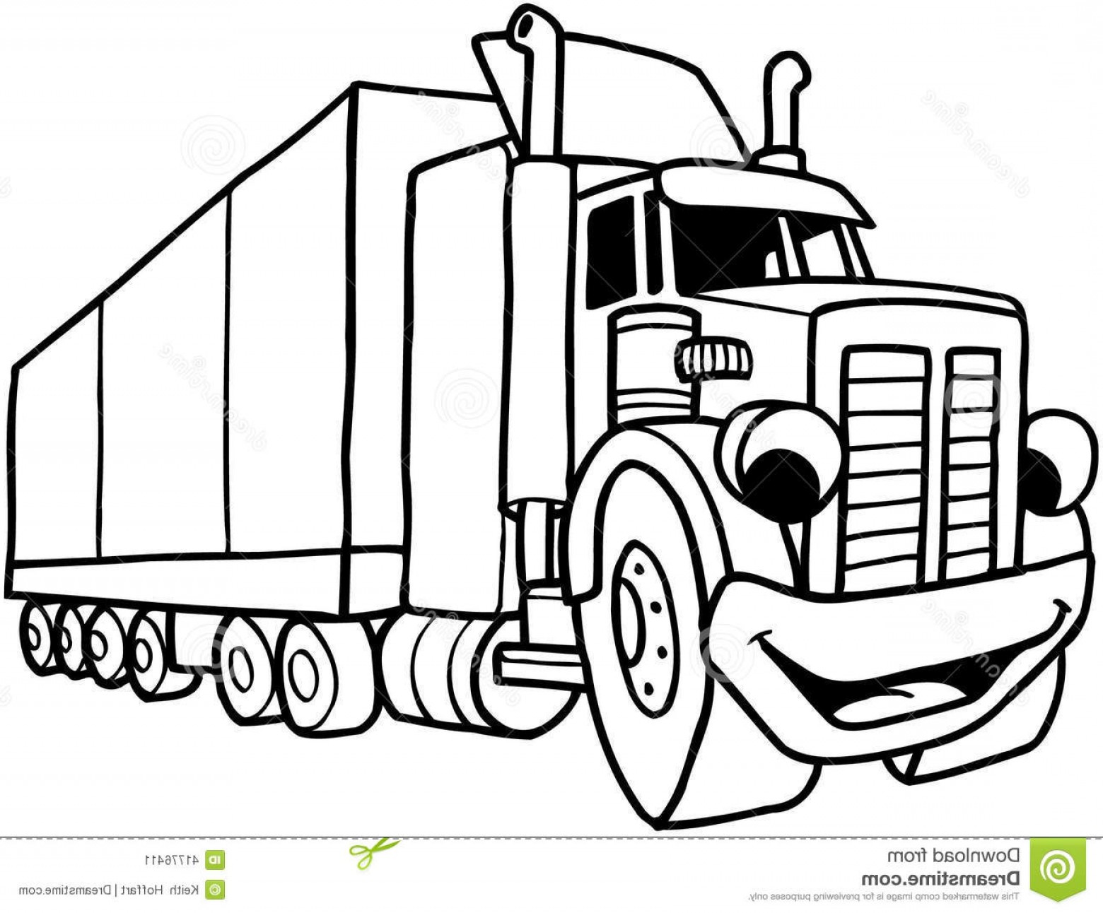 1560x1292 Stock Illustration Semi Large Truck Cartoon Vector Clipart Created