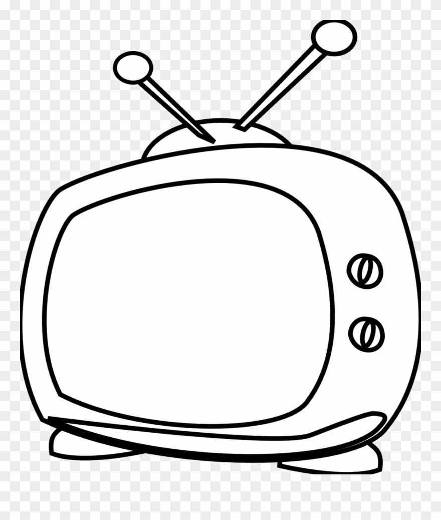 880x1037 Watching Tv Clipart Black And White Free Clipart