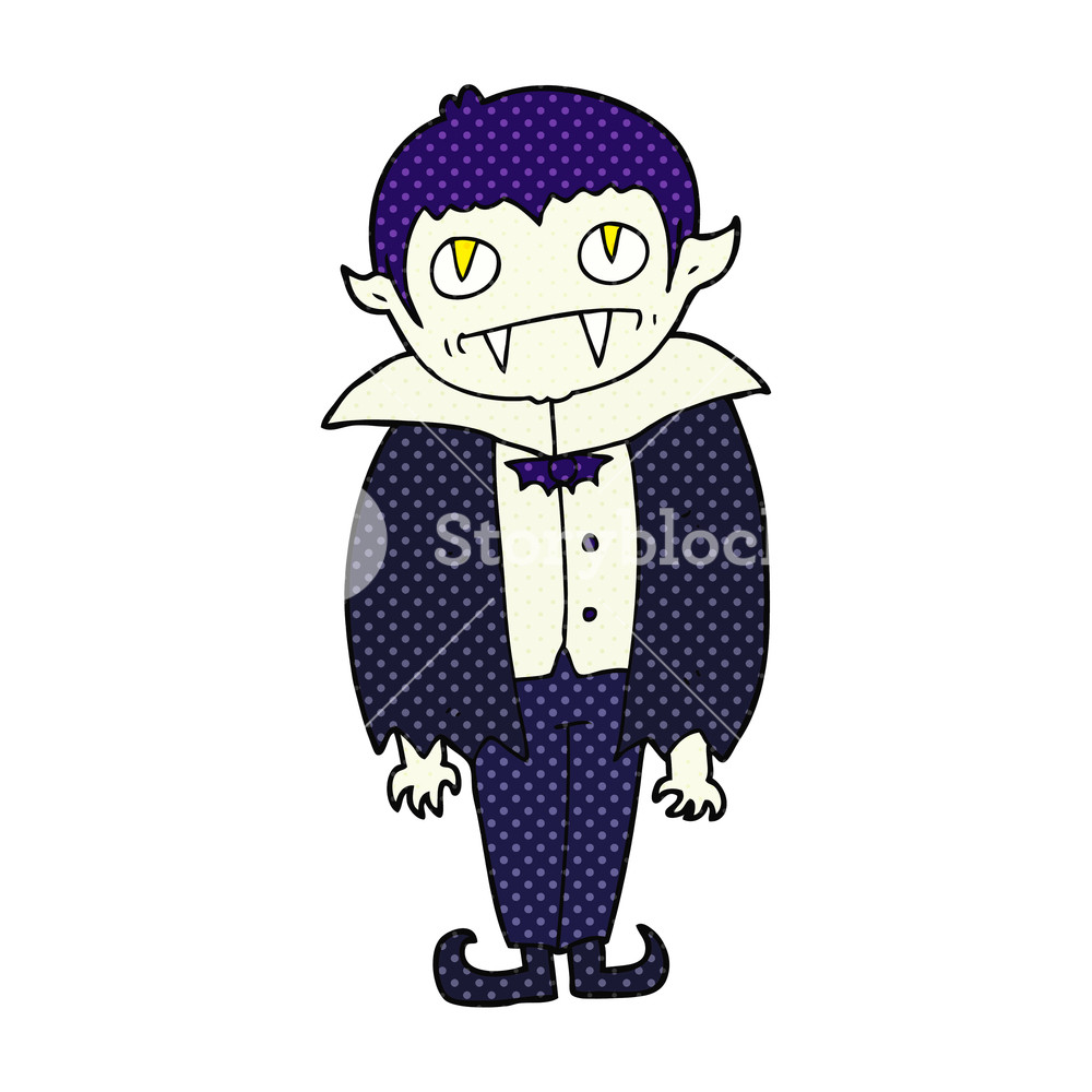 1000x1000 Freehand Drawn Cartoon Vampire Boy Royalty Free Stock Image