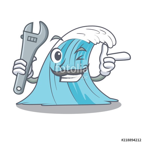 500x500 Mechanic Splash Surf Wave Cartoon Stock Image And Royalty Free