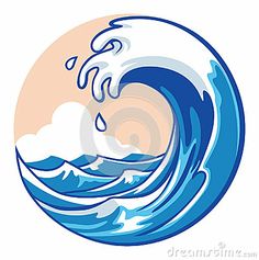 236x237 surfear wave drawing, ocean wave