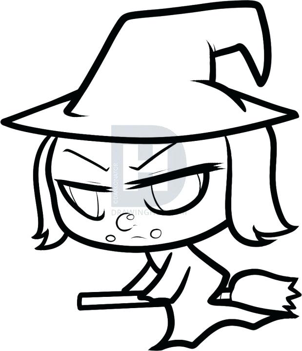 619x720 easy witch drawing uploaded years ago easy cartoon witch drawing