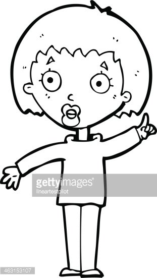 311x551 Cartoon Woman Explaining Her Point Stock Vectors