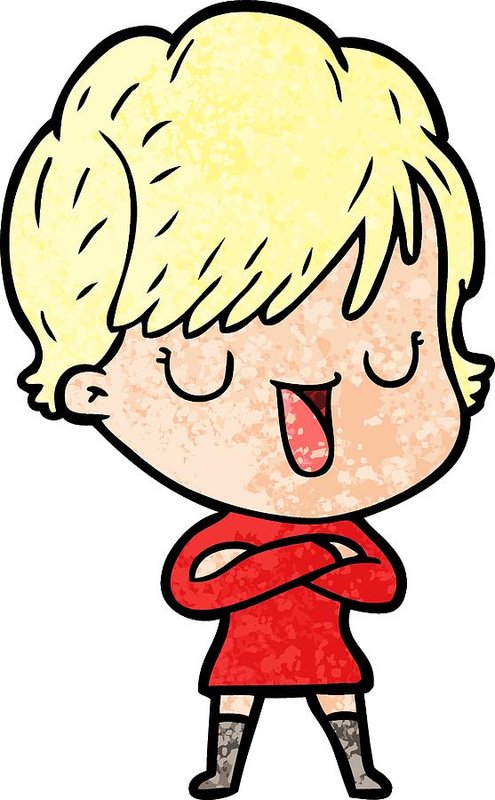 495x800 Cartoon Woman Talking Art Print