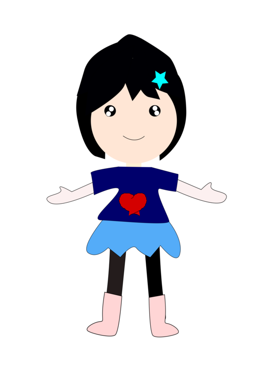 530x750 Drawing Description Cartoon Girl Woman Cc0