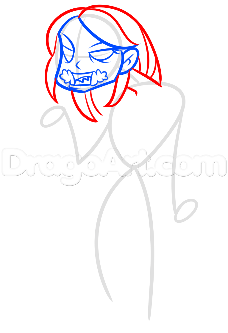 766x1114 Step Cartoon Zombie Drawing