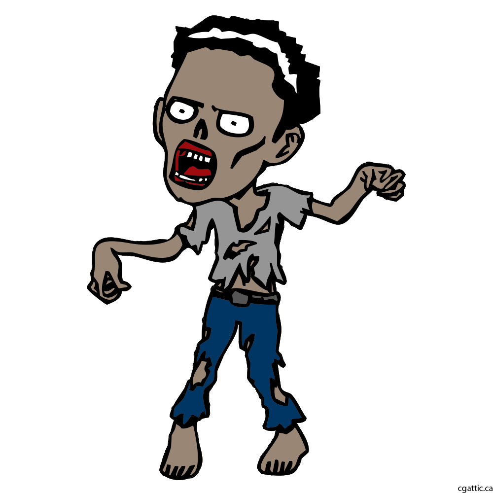 1000x1000 Zombie Cartoon Drawing In Steps With Photoshop