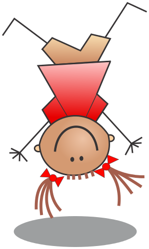 299x500 Girl, Gymnastics, Drawing, Transparent Png Image Clipart Free