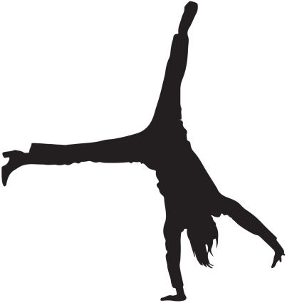 403x425 Human Cartwheel Silhouette
