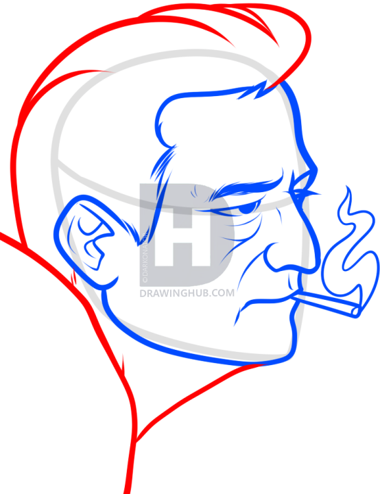 554x720 How To Draw Johnny Cash Easy, Step