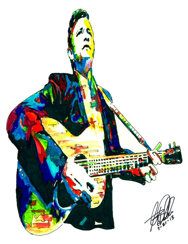 794x1028 Johnny Cash Poster From Original Drawing X Etsy