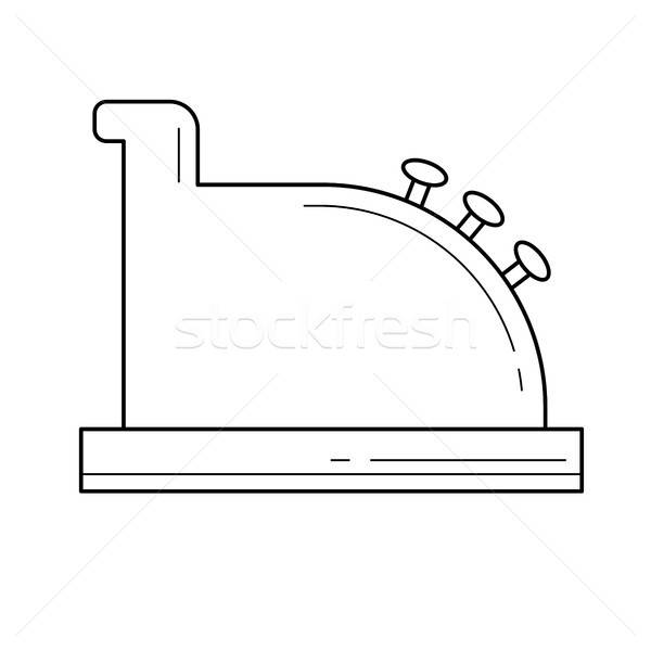 600x600 cashier equipment line icon vector illustration andrei krauchuk