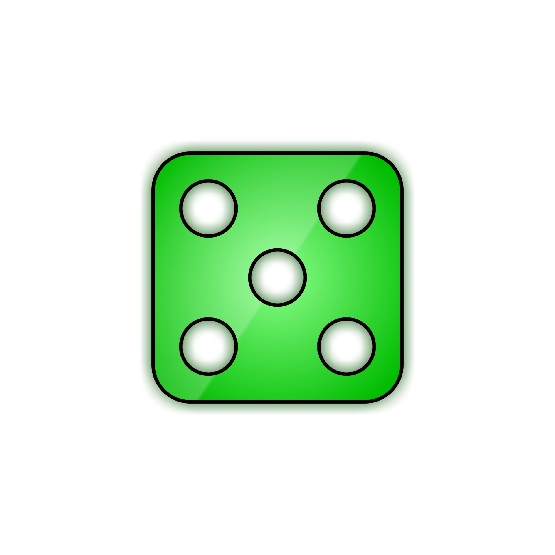 1920x1920 Green, Dice, Drawing, Luck, Islated