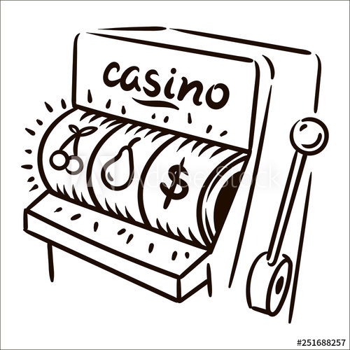 500x500 Vector Hand Drawn Casino Simple Sketch Illustration On White