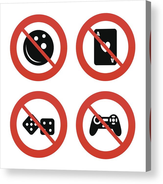 666x750 bowling and casino signs video game joystick acrylic print