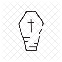 256x256 casket icon of doodle style