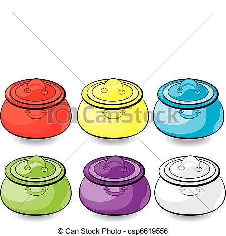 450x470 cartoon colorful casserole illustration for design on white