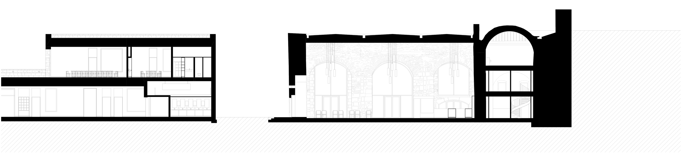 2364x558 Max Dudler Creates Restaurant Inside Heidelberg Castle's Saddle Room