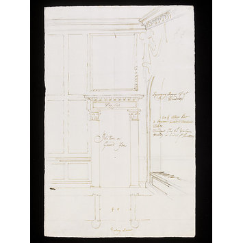 355x355 Sketch Of A Doorway And Part Of A Wall And Window In The Eating