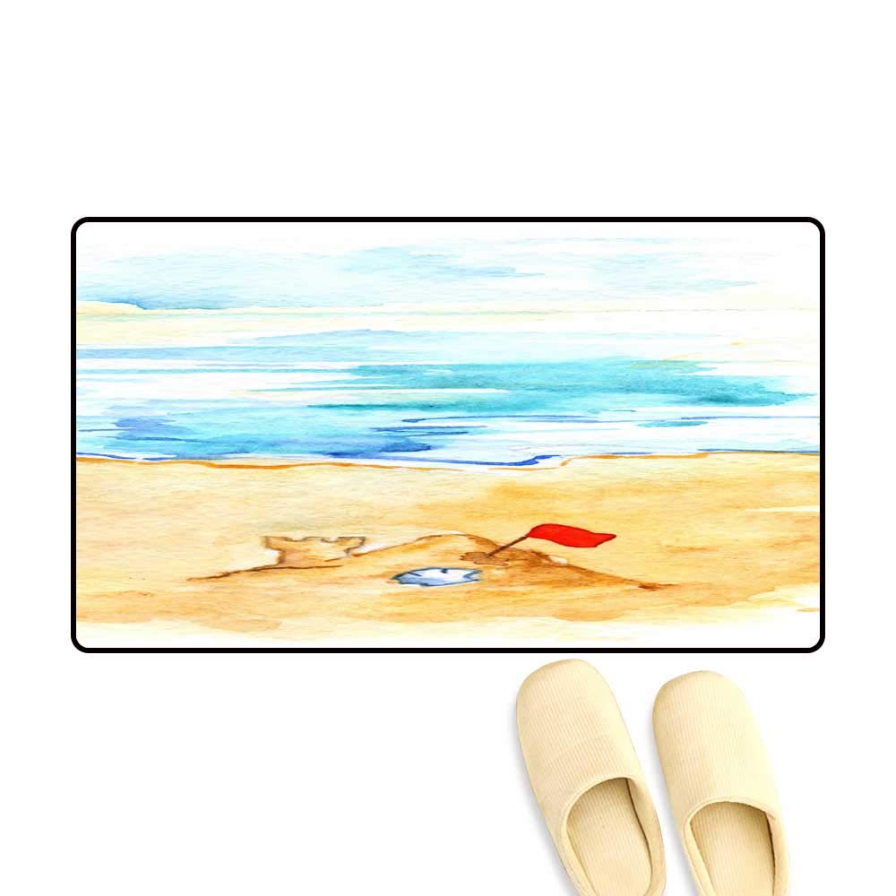 1000x1000 Door Mats For Inside Watercolor Summer Travel Beach