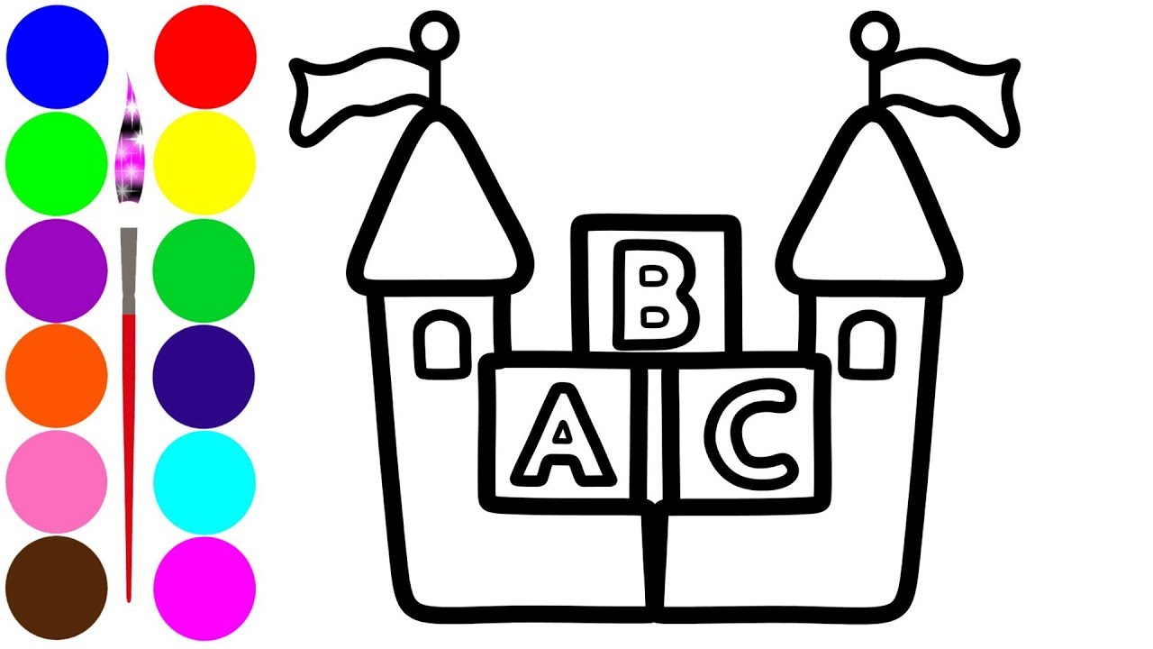 1280x720 Coloring Castle Learn Alphabet Abc Painting For Toddlers