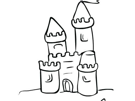 440x330 Free Sand Castle Drawing Download Clip Art On Luxurious Coloring
