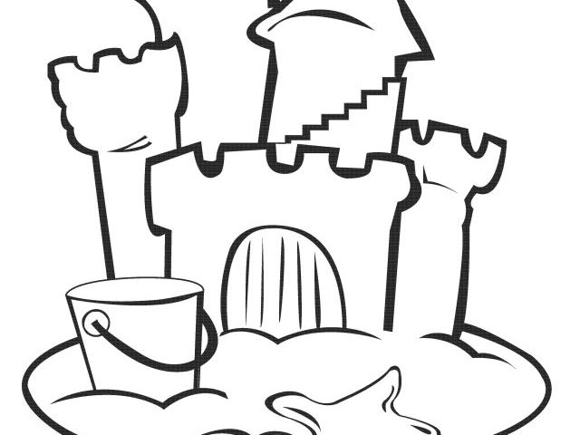 640x480 Sand Castle Drawing