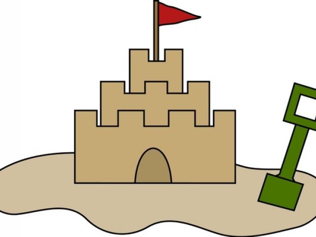640x480 Sand Castle Drawing