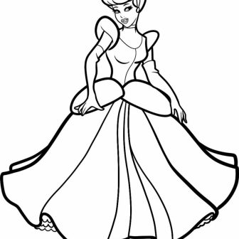 336x336 Cinderella Dress Drawing Step