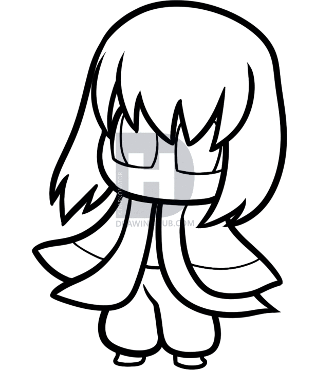 613x720 How To Draw Chibi Howl, Howls Moving Castle, Step