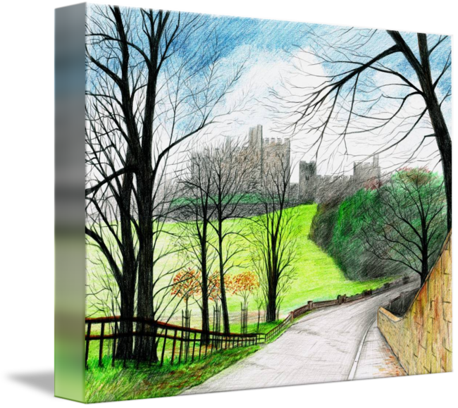 650x579 Alnwick Castle In Winter