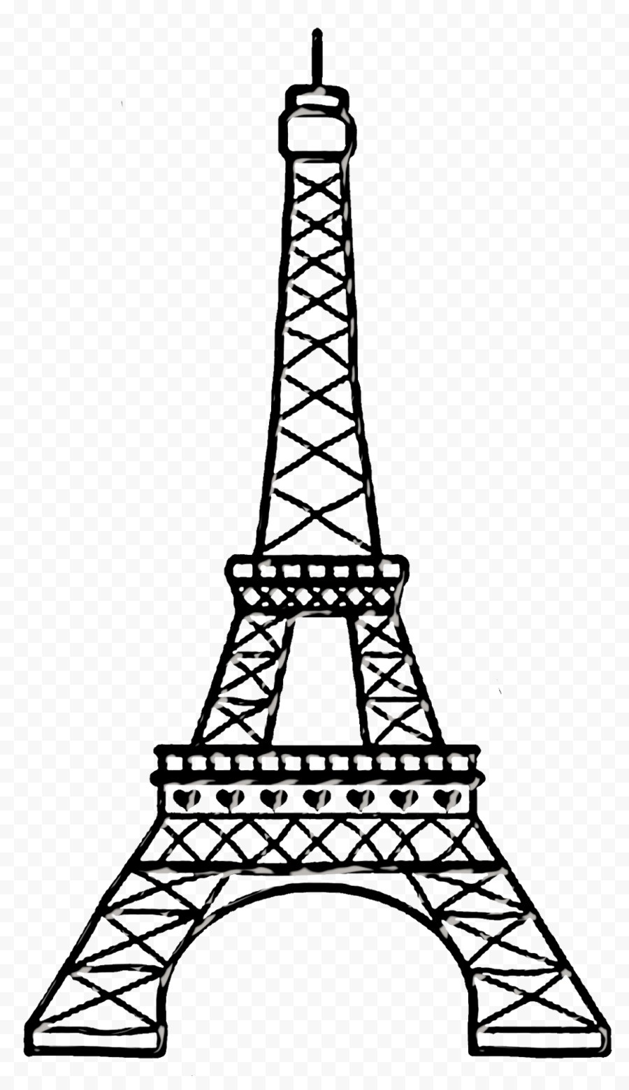 900x1560 Eiffel Tower Drawing Black And White Clip Art