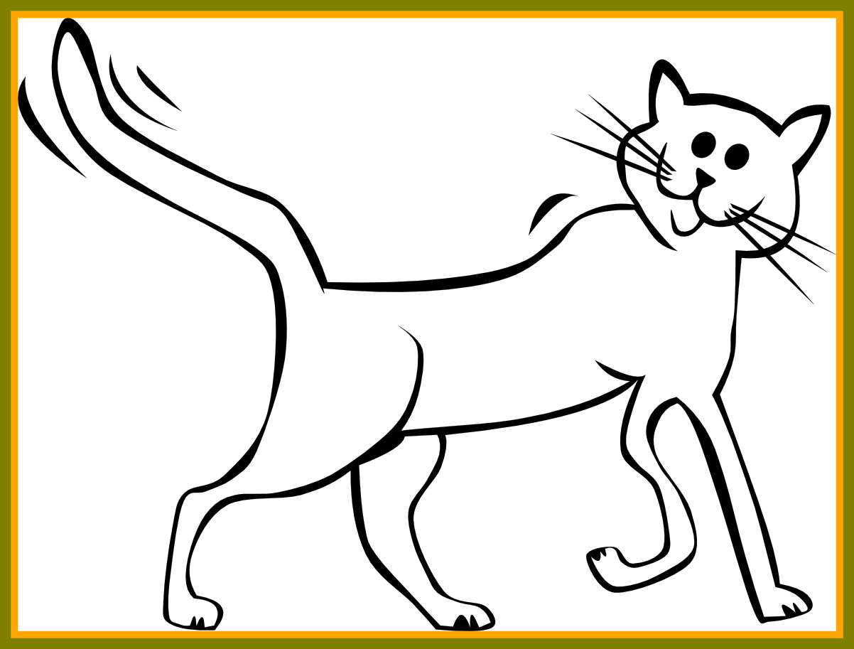 1202x913 Cat And Dog Clip Art Freeuse Library Black And White Huge