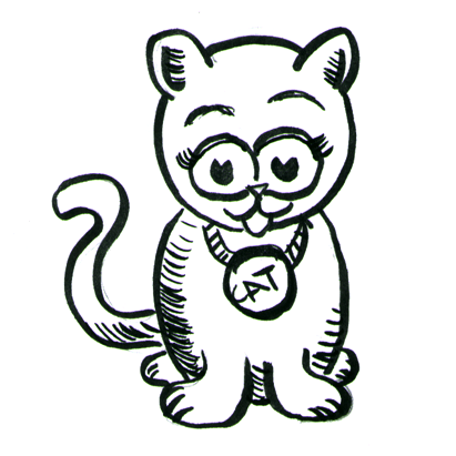 411x411 How To Draw Cartoon Kittens Cats With Step