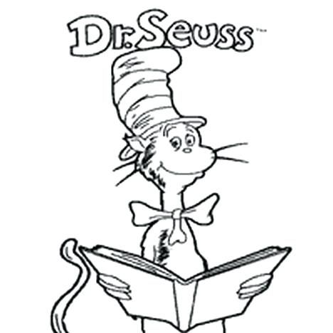 468x468 Cat In The Hat Coloring Pages Download