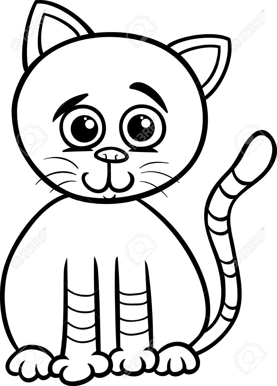 932x1300 Cat Cartoon Black And White Gallery Images