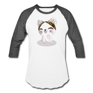 190x190 Cat Drawing Unisex Baseball T Shirt Spreadshirt