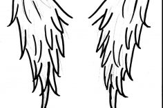 236x157 Cat With Angel Wings Drawing Cute Charcoal Vector Free Download