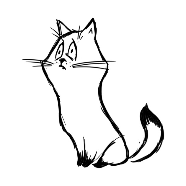 630x630 Huge Collection Of 'sad Cat Drawing' Download More Than Images