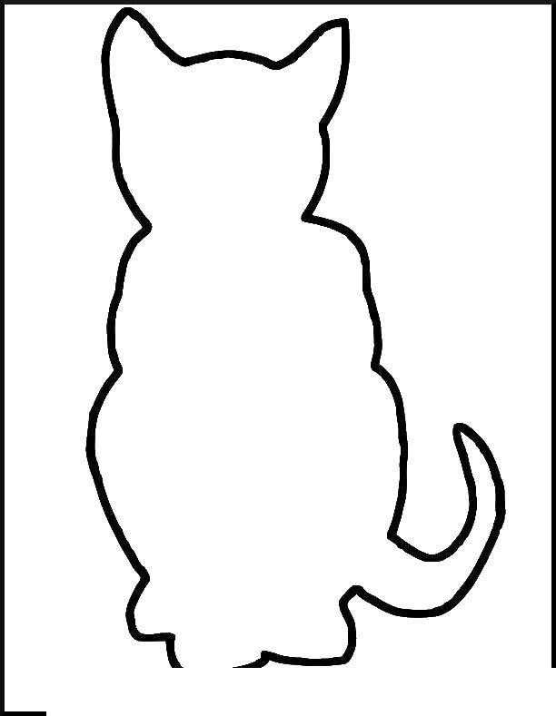 612x789 Online Coloring Pages Cut, Coloring Outline Sitting Cat