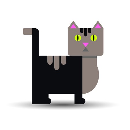 450x450 Cat Animal Contour Drawing Creative Blue Image Royalty Free