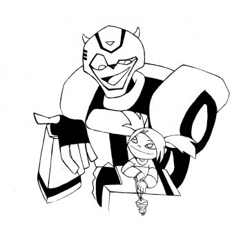 336x336 Animated Cat Drawings Batman Clipart Ben Avlis Easy Animal