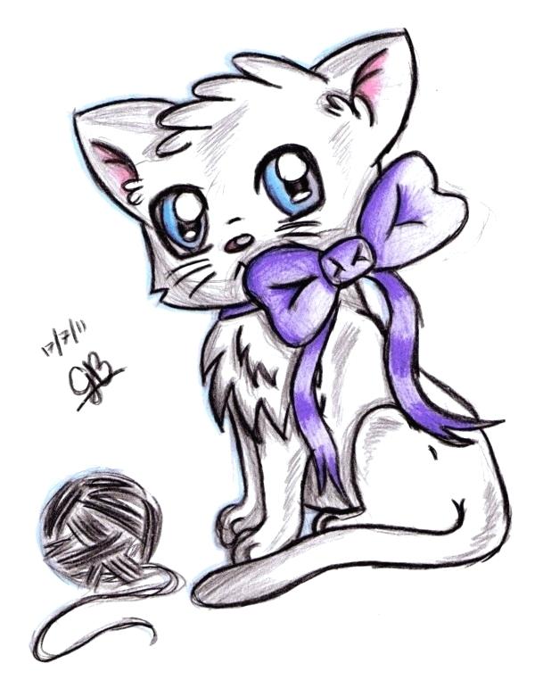 600x762 Cat Drawings Easy Girl And Cat Drawing A Fat Cat