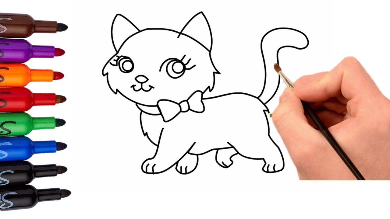 Cat Drawing For Kids | Free download on ClipArtMag