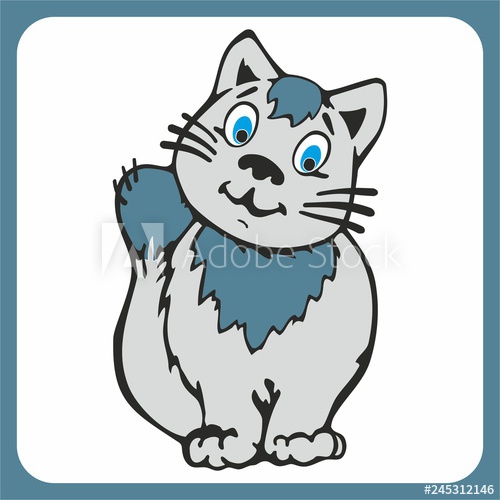 500x500 Beautiful Cat Drawing For Kids