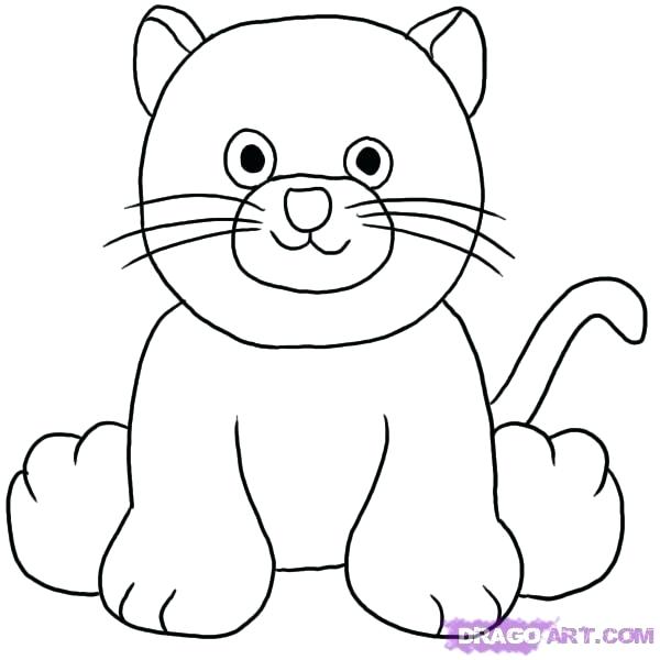 600x600 How To Draw A Simple Cat For Kids