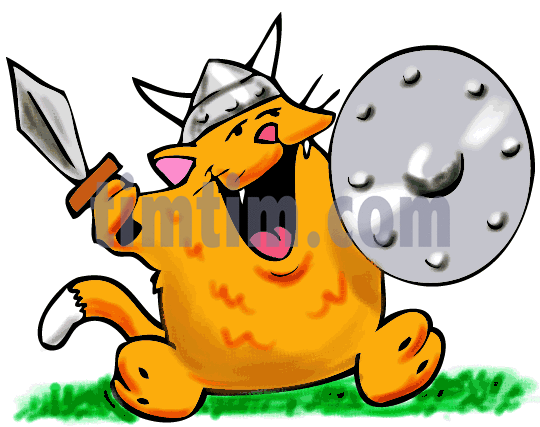 540x427 Free Drawing Of Cat Viking From The Category Pets