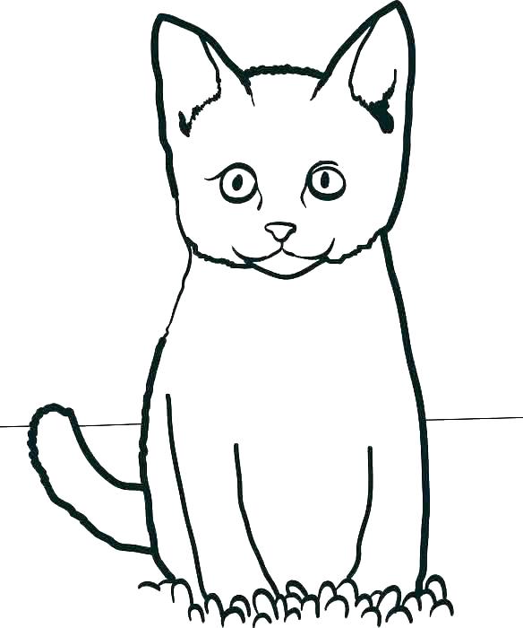 584x700 Coloring Pages Cat Printable Cats Full Size C Playanamehelp