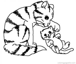 300x250 Kitty Cat Coloring Pages Cat Drawing Pages
